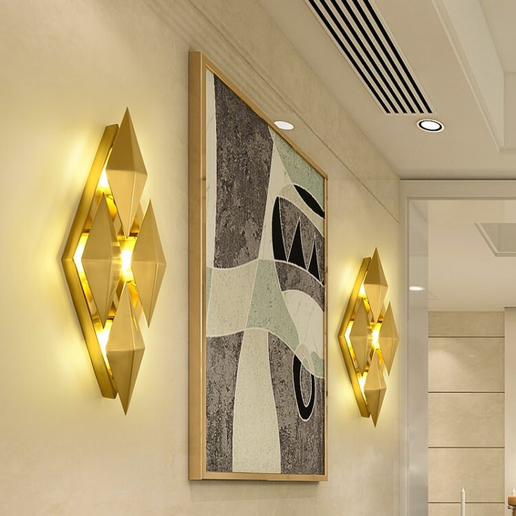 Luxury Gold Metal Led Wall Lamp Wall Scones 6