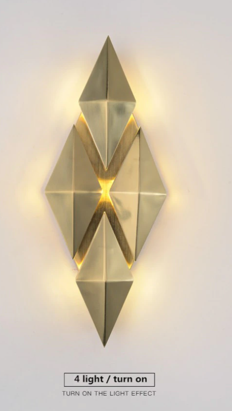 Luxury Gold Metal Led Wall Lamp Wall Scones 12