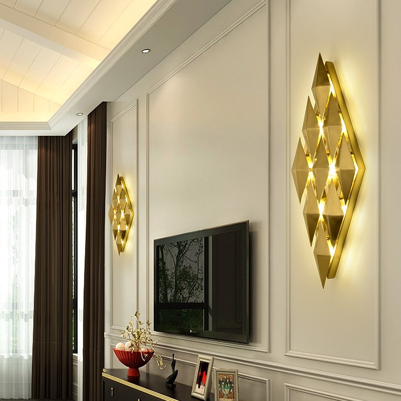 Luxury Gold Metal Led Wall Lamp Wall Scones 4