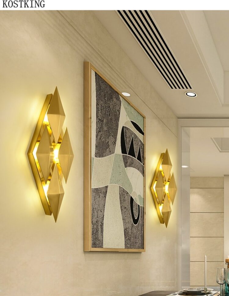 Luxury Gold Metal Led Wall Lamp Wall Scones 24