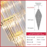 Large Classic Crystal Spiral Crystal Staircase Chandelier 9