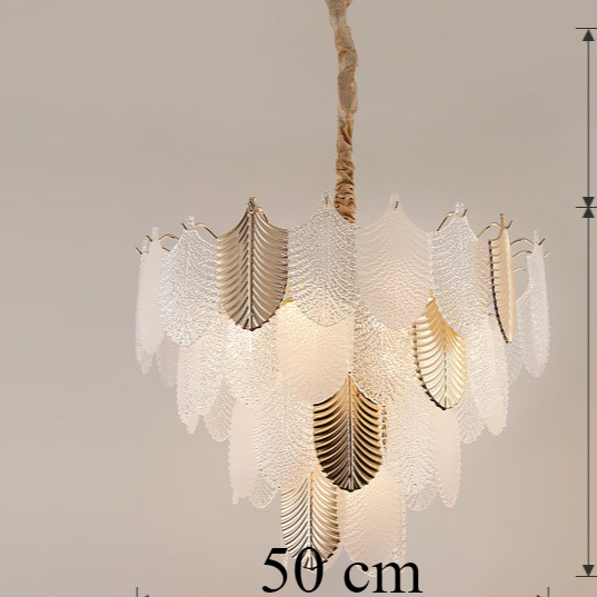 Modern simplicity Villa living room lights Atmospheric glass chandelier Bedroom lamp study lamp restaurant lighting