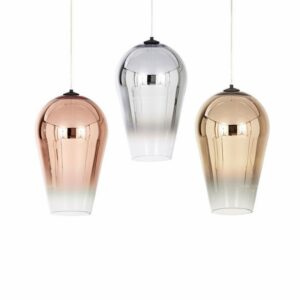 Single Modern electroplate gradient Fade Lamp Glass Pendant Lights Led Hanging Lamp Loft Industrial Home Decor for Living Room Fixtures