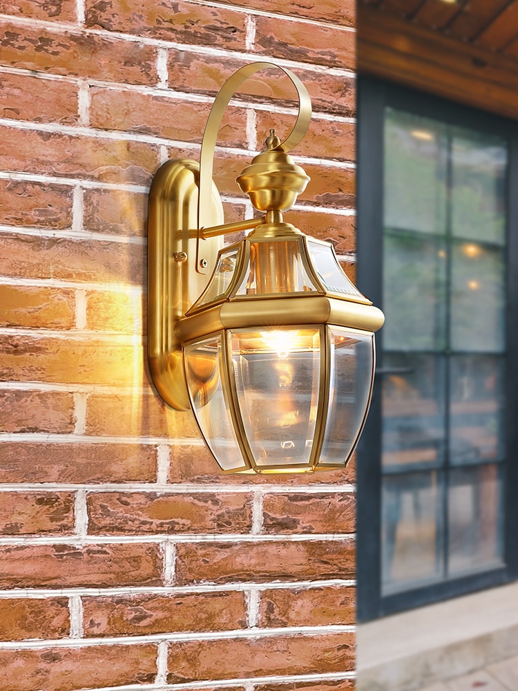 YEEYIN Wall Lights Outdoor Full copper Bright Street Wall light For Bedside Livingroom Stair lamp decoration