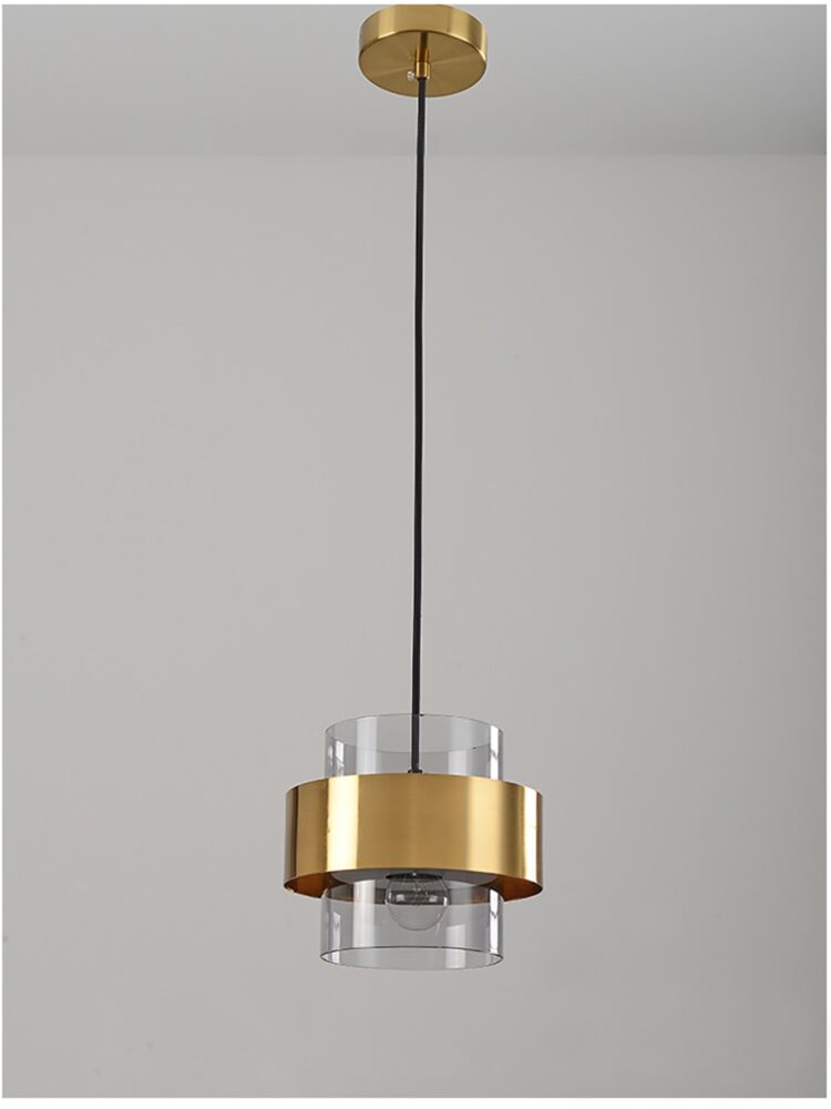 Nordic Gold Cylindrical LED Pendant Lights Luxury Glass Bedside Restaurant Bar Table Pendant Lamps Modern Decoration Lighting 13
