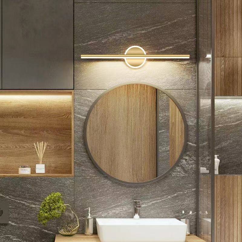 Modern wall hanging led wall lamp golden bathroom bathroom lamp household lamp large L 80 60 40cm mirror front lamp 6