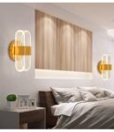 N-Lighten FKL Modern Gold Wall Lamp Transparent Acrylic Lampshade Living room TV Wall LED Bedroom Corridor Aisle Lamp