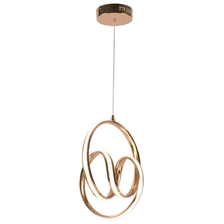 Modern Minimalist Led Pendant Lamp Art Spiral Design Restaurant Study Bar Counter Light Fixtures