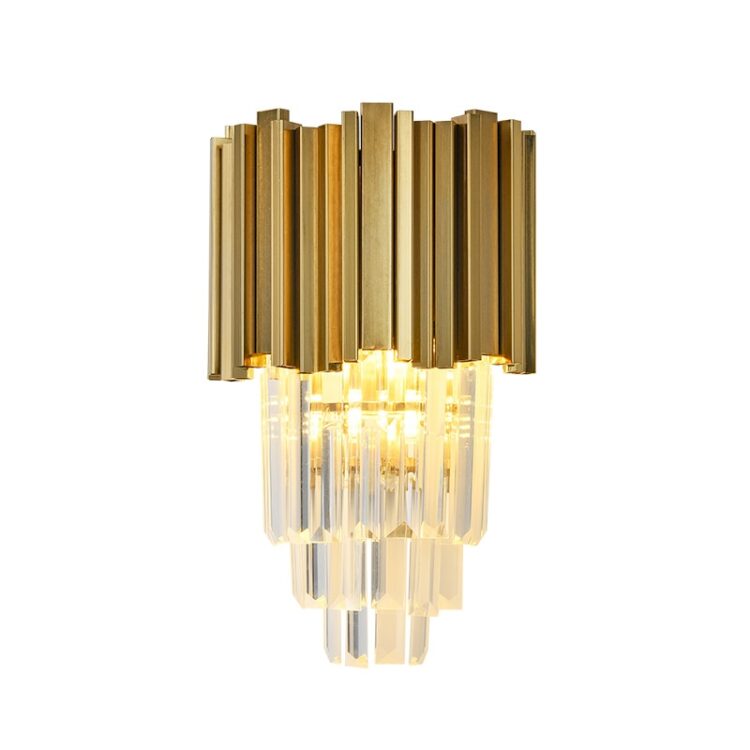Modern Gold Luxury Crystal Wall Lamp Led Light E14 Bulbs For Bedroom Living Room Study Home Lighting Fixtures 3
