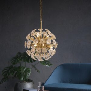 All copper crystal chandelier post-modern light for living room dining room bedroom creative decorative chandelier
