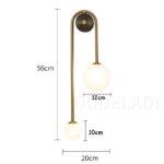 Nordic Glass ball bedside wall lamp G9 LED bedroom living room staircase aisle modern brass decor TV background wall lamp 5