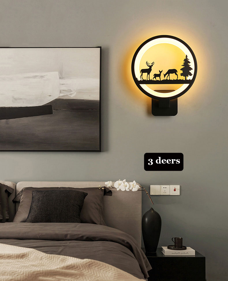 бра настенные 15W LED Wall Lamp Modern Creative Bedroom Wall Light Indoor Living Room Dining Room Corridor Lighting Decoration 6