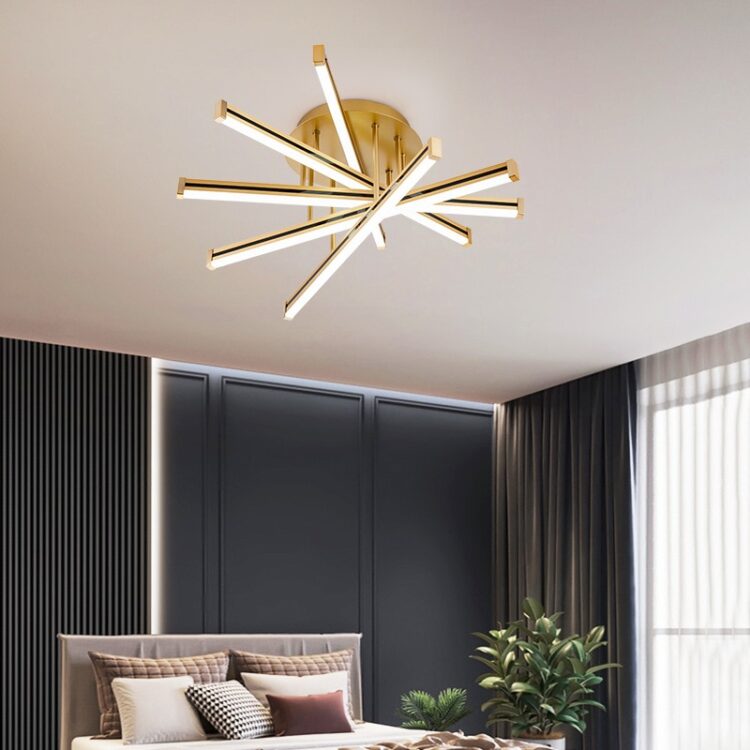 Led Living Room Lamp Simple Modern Nordic Ceiling Lamp Bedroom Study Acrylic Ceiling Lamp Post-modern Line Light Fixtures 3