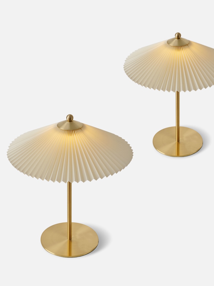 Luxury Retro Modern Decorative Pleated Umbrella-Shaped Wall Lamp 5