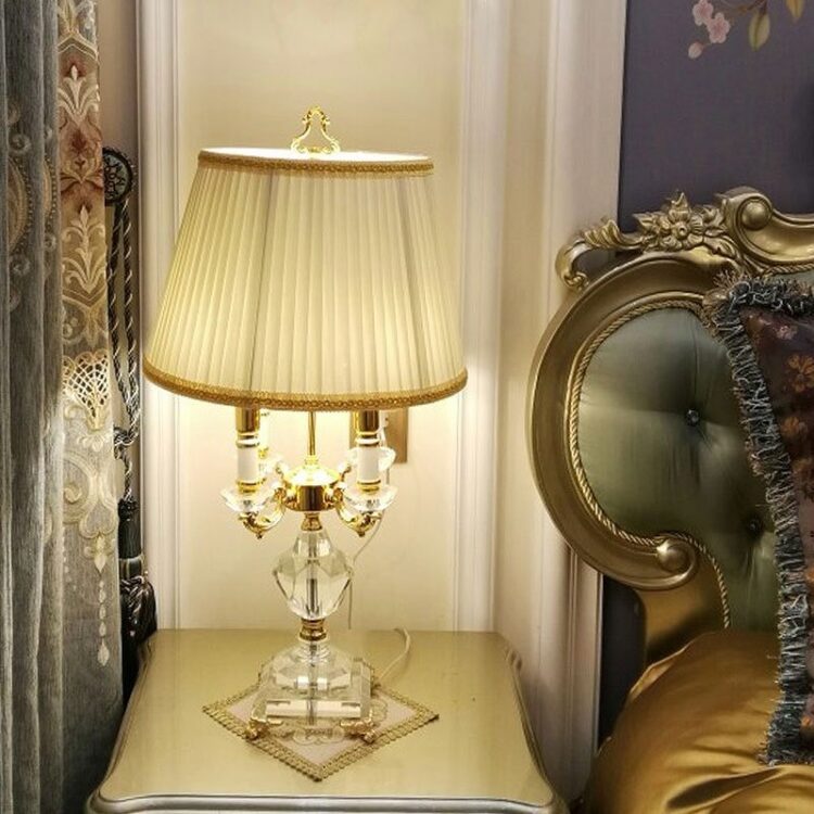 European classical crystal table lamp lighting bedroom bedside lamp hotel high-end fashion luxury crystal table lamp LB42416 3