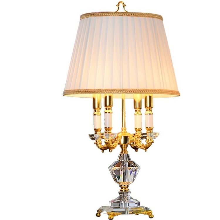 European classical crystal table lamp lighting bedroom bedside lamp hotel high-end fashion luxury crystal table lamp LB42416 2