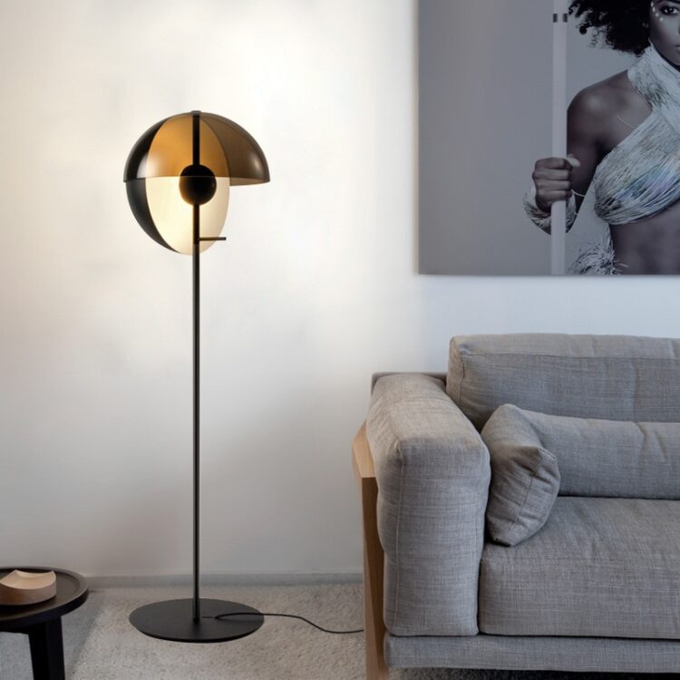 Nordic Creative Hemisphere Floor Lamp Post-modern Minimalist Art Luminaire for Hotel Living Room Bedroom Bedside Decor Led Light 4