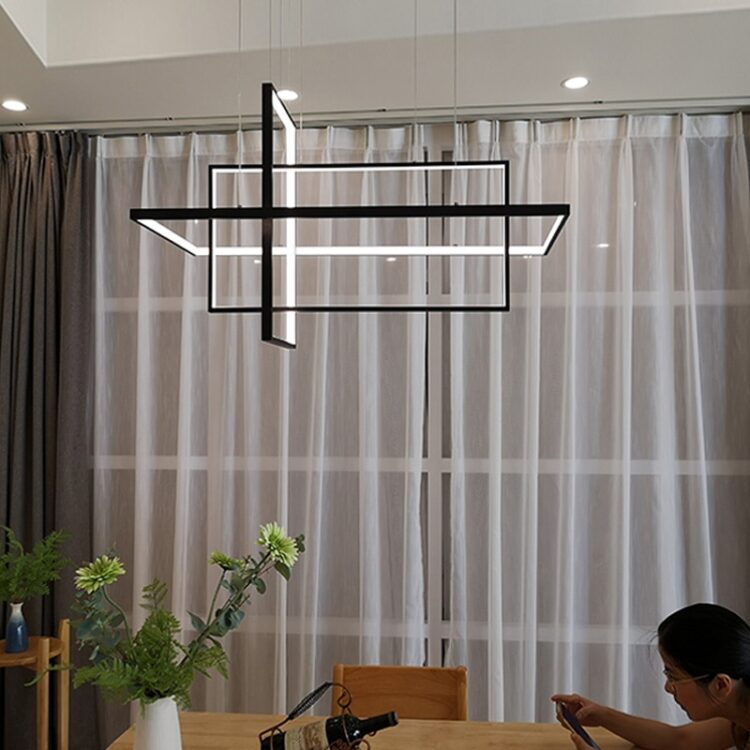 Modern Led Chandelier Fixture Lamps For Living Room Dining Restaurant Art Decoration Hanging Lights With Remote Control Lighting 5
