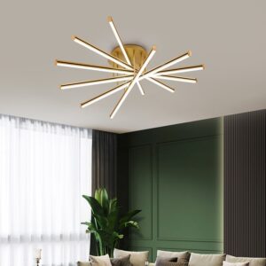 Led Living Room Lamp Simple Modern Nordic Ceiling Lamp Bedroom Study Acrylic Ceiling Lamp Post-modern Line Light Fixtures 2