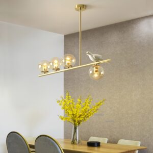 Nordic LED Pendant Lights Creative Glass Bird Lamp Minimalist Home Living Room Pendant Lighting Light Fixtures Kitchen Accessory
