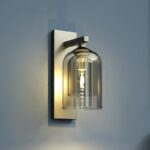 Smoky/Cognac glass Wall Lights Nordic Living room TV background Wall lights Hotel aisle stairs balcony Bedside Sconce Lighting 1
