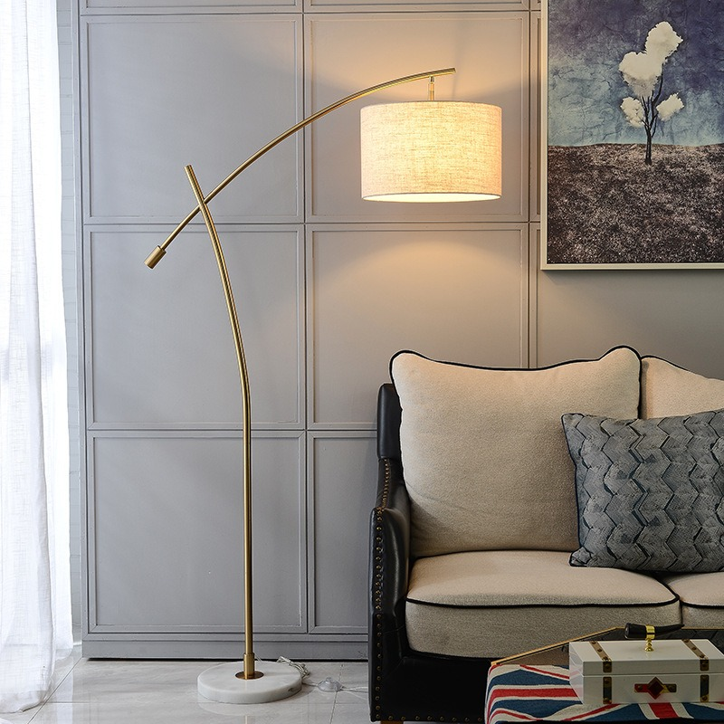 Floor lamp living room luxury Nordic ins fishing lamp bedroom simple modern sofa study vertical table lamp