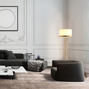 Nordic Gold Led Floor Lamp Simple Multi Layer Circle Standing Light For Living Room Bedroom Home Decor Indoor Lighting Fixtures 2
