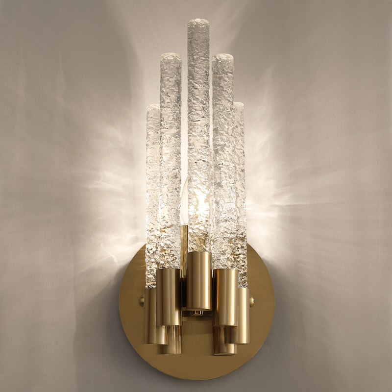 interior gold LED wall light Bedroom Living room decoration crystal wall sconce lamp for home Wall light fixture