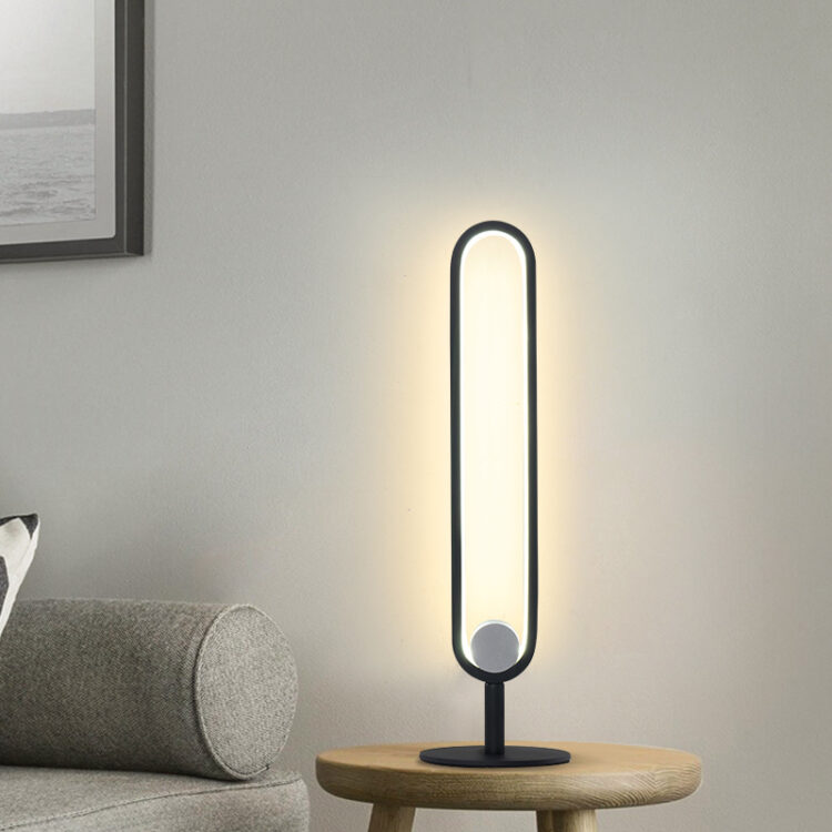 Cross-border dedicated to Nordic minimalist RGB table lamp creative personality living room bedroom bedside led atmosphere vertical table lamp
