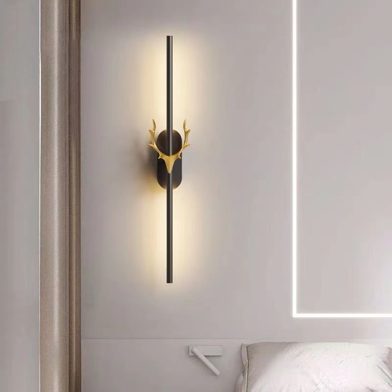 Modern style antler black LED lamp for living room bedroom | N-Lighten