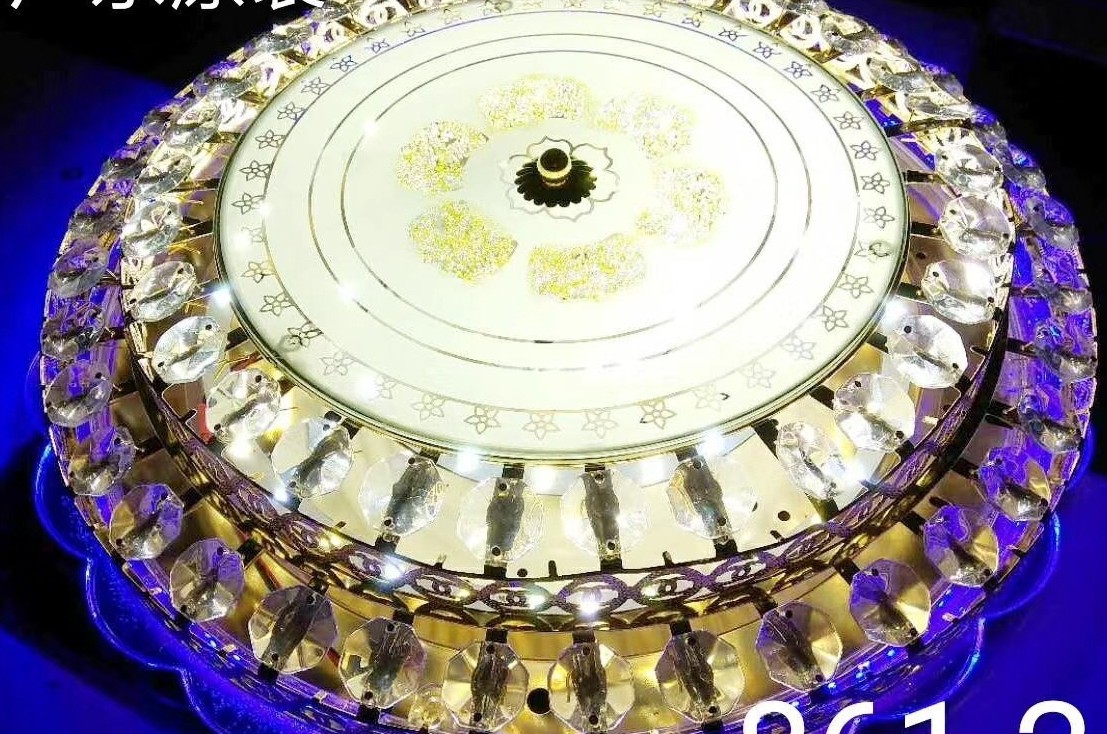 Ceiling Mount multi color crystal chandelier