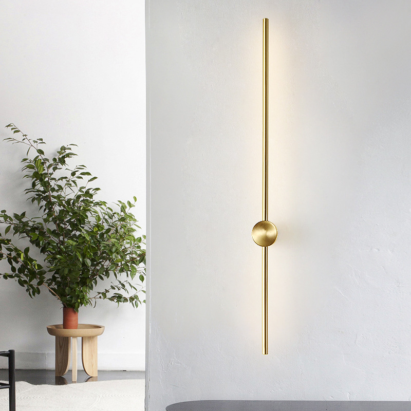 Modern style LED golden/black bedside living room wall lamp