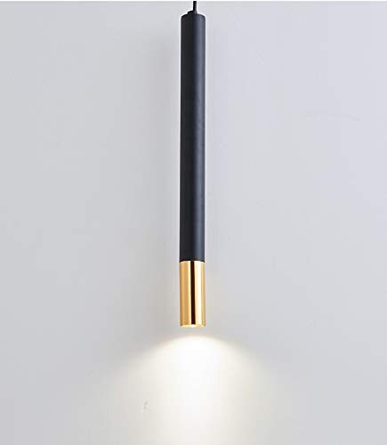 N-Lighten Light Modern LED Long Black Gold Pendant Lamp Chandeliers Ceiling Light