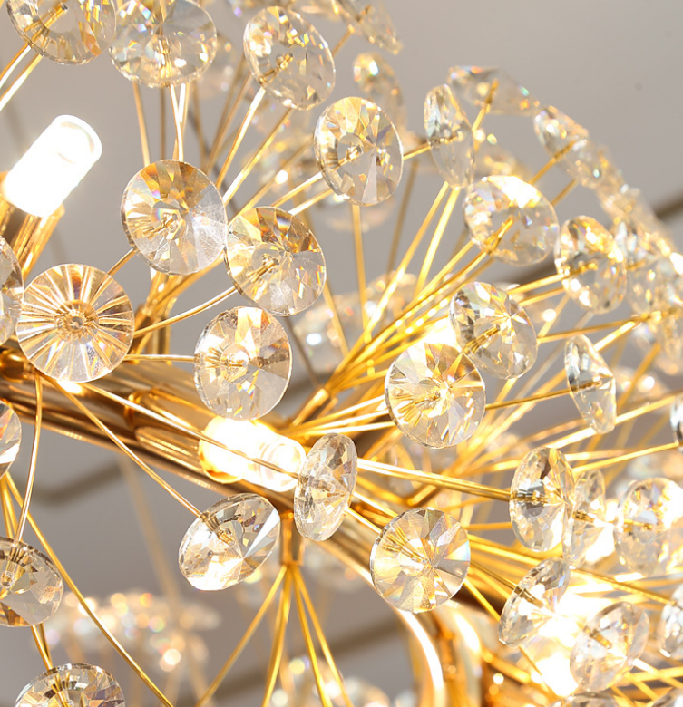 Modern Crystal Golden crystal Luxury Chandelier for Living Room Dining Room Kitchen Luster