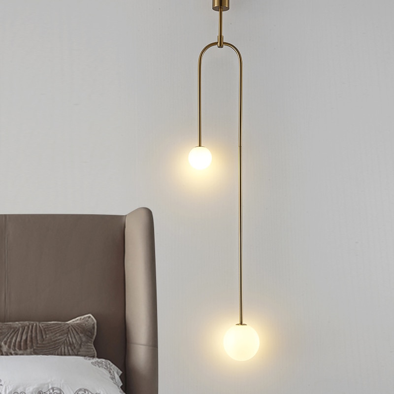 Modern Glass Ball Pendant Lighting Nordic Bedroom Pendant Lights/Hanging Light Art Deco Pendant Lamp Suspension