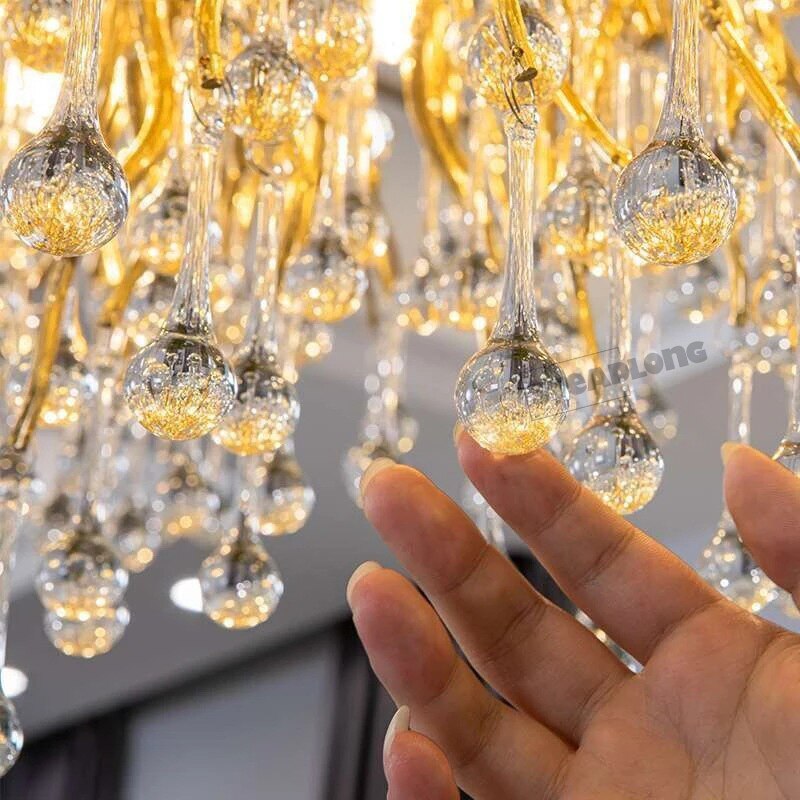 Golden Branch drop style crystal chandelier for living room chandelier postmodern style 800mm Diameter