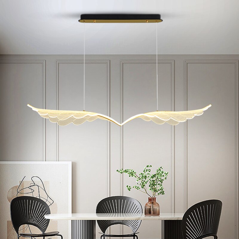 Modern style gold acrylic Angel Wings LED celling lamp Chandelier for Dining Room Kitchen Bar Bedroom