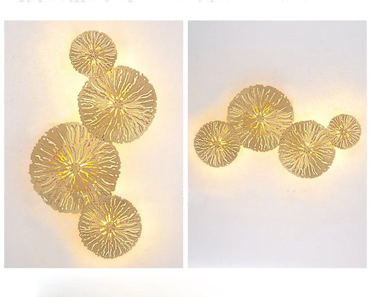 Gold Luxury Wall Lamp Background Home Indoor Living Room Bedroom Creative Fashion Lighting Modern Glass Ball 1 2