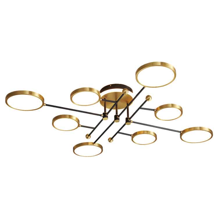 N-Lighten New Modern luxury Gold Finish ring 8+4 head LED Celling lamp Chandelier For living room Hall Bedroom