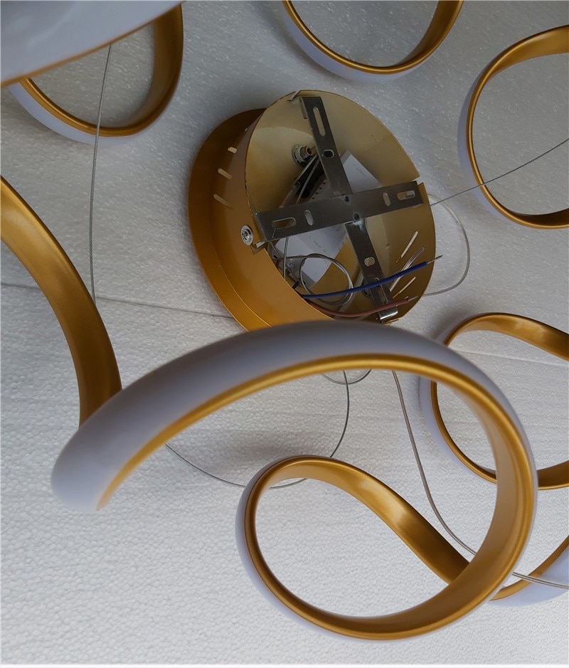 Modern Curved Led GOLD/SILVER Chandelier Lighting