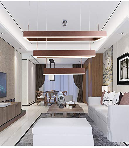 Modern Rectangular Living room gold LED rectangle Chandelier