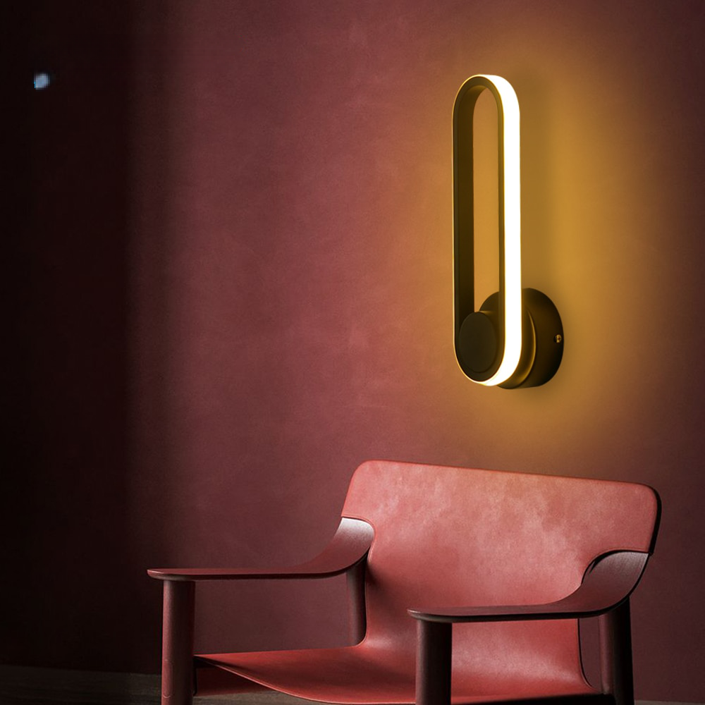 LED Wall Lamp with Lenier Profile and Indirect lighting Modern Minimalistic Design