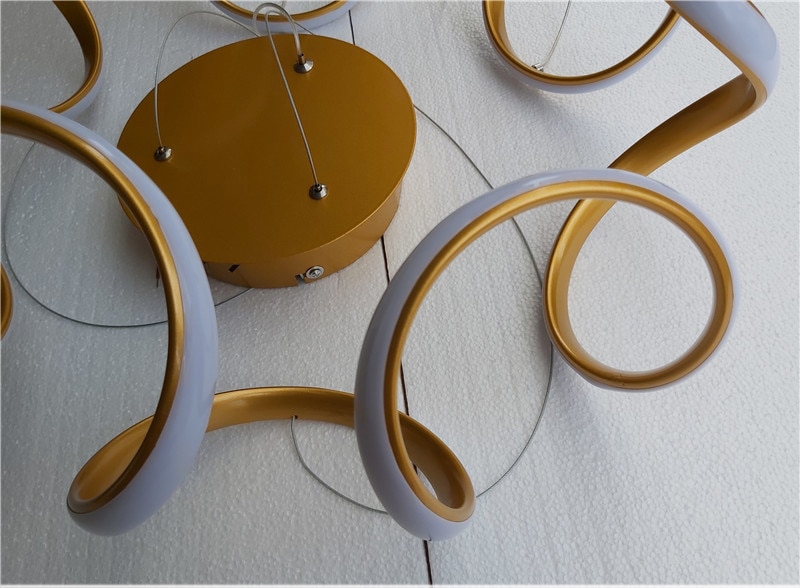 Modern Curved Led GOLD/SILVER Chandelier Lighting