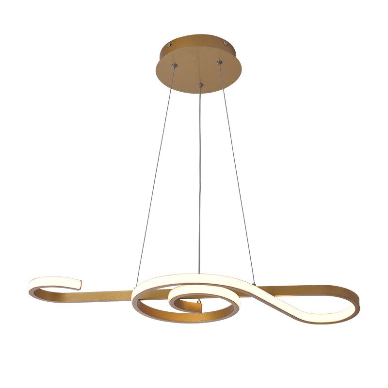 Modern minimalist creative golden LED chandelier for living room bedroom kitchen dining table