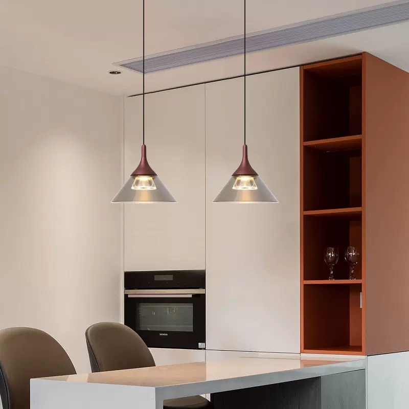 Modern Nordic style single spot LED pendant light for bedroom bedside kitchen island livingroom