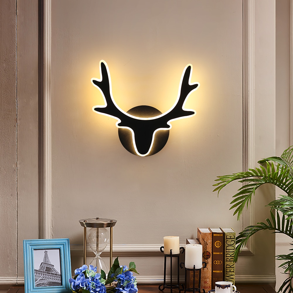 Modern Nordic LED Wall Light Antler Model Wall Lamp Indoor Wall Sconce Lamp Home Bathroom Lamp LED Wall Sconce Bedroom Light