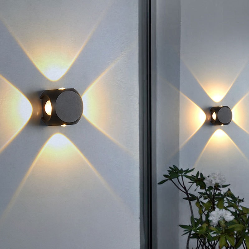 Wall Lamp Luminous Lighting Decoration Balcony Aisle Corridor Garden Wall Lamp Outdoor Waterproof up and Down IP65 LED Dice Type (NL-4004)