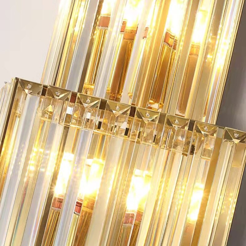 Modern Clear Glass Wall Lamp Hotel Hall Foyer Dining Room Wall Lamps
