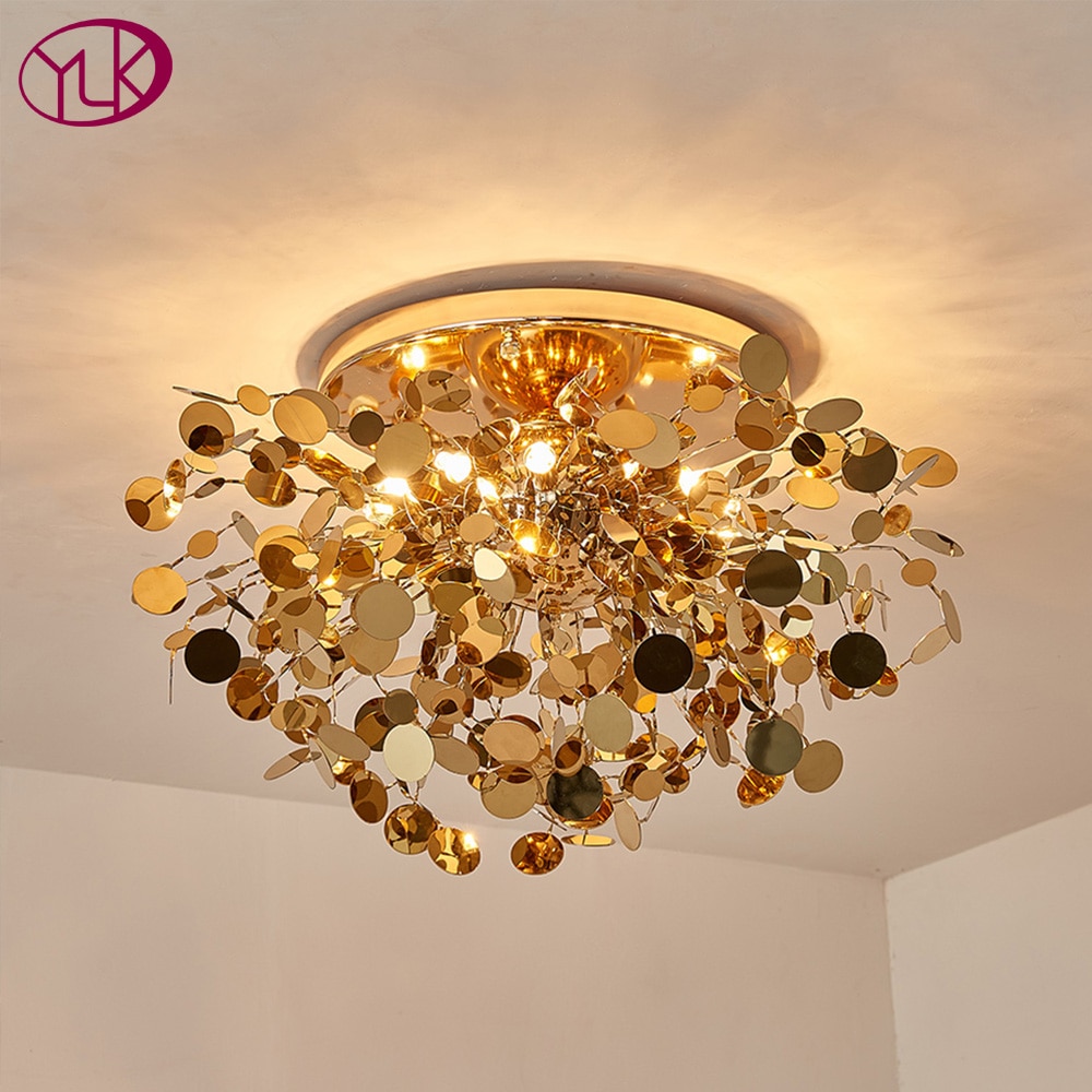 New modern ceiling chandelier for bedroom gold stainless steel light fixtures home decoration led chandeliers lighting home lamp