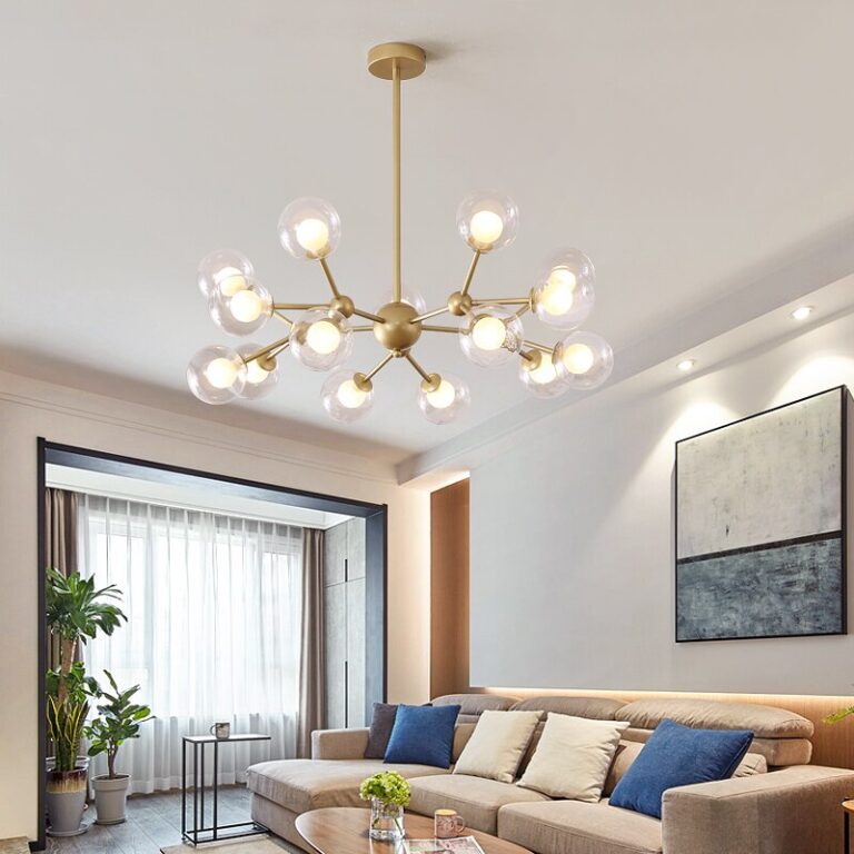 Nordic Chandeliers For Living Room Home Decor Modern Transparent Glass